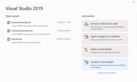 Steps To Create Content Type Using Visual Studio